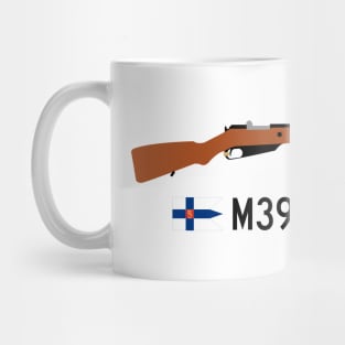 Finnish M39 Mosin Nagant M39 Historical Finnish model 1939 service rifle black Mug